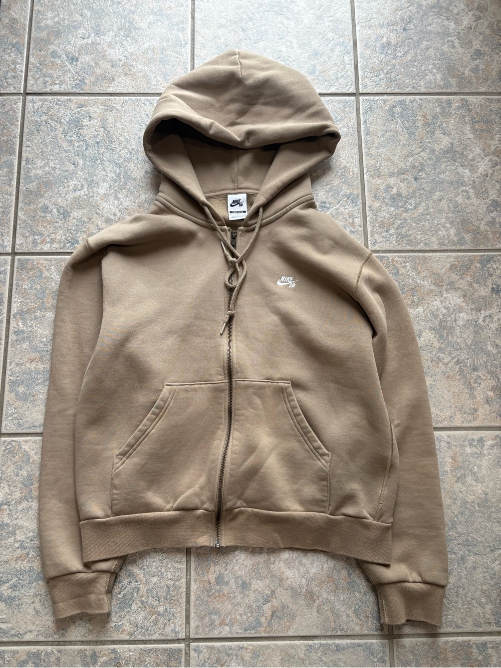 NIKE SB ZIP UP HOODIE BEIGE